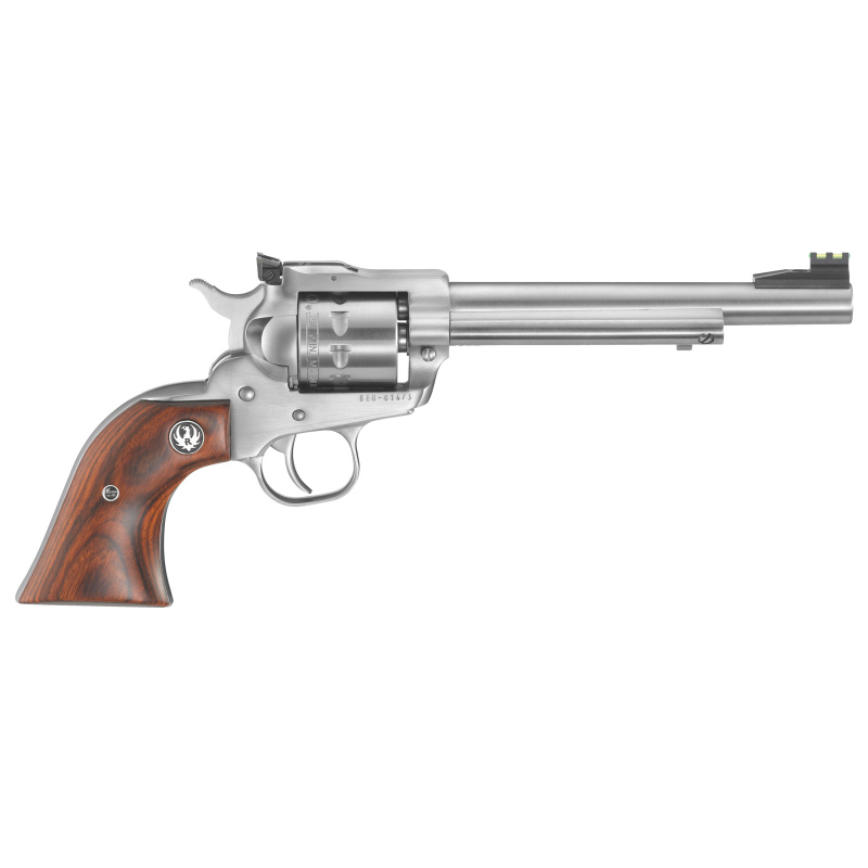 Single Nine .22WMRF 6.5 Inch Barrel Stainless Steel Finish Fiber Optic Sights Hardwood Grips 9 Shot