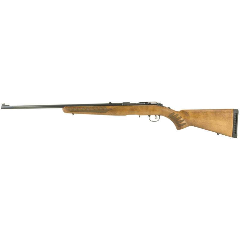 American Rimfire Rifle .22 Long Rifle 22 Inch Barrel Satin Blue Finish Fiber Optic Front Sight Adjustable Rear Sight Hardwood Stock Ten Round