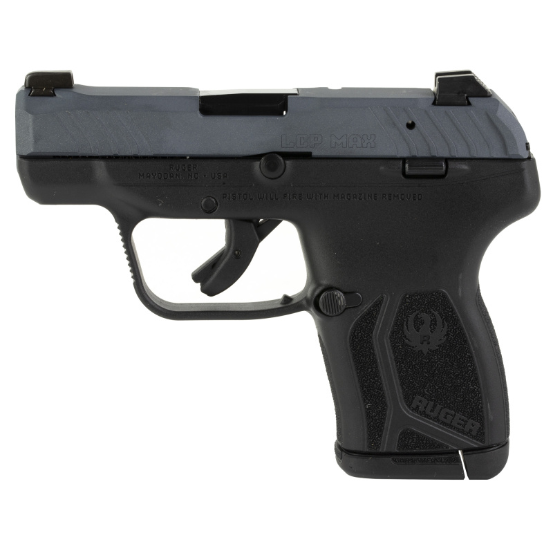 LCP MAX, Single Action Only, Semi-automatic, Polymer Frame Pistol, Compact, 380ACP, 2.75" Barrel, Cerakote Finish, Cobalt Kinetic Slate Blue, Tritium Front Sight with White Outline and Drift Adjustable Rear Sight, Integrated Trigger Safety, 10 Rounds, 1