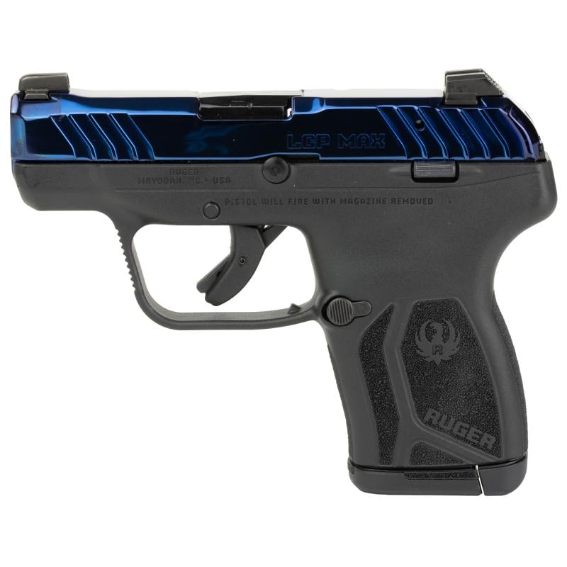 LCP MAX, Talo Edition, Double Action Only, Semi-automatic, Polymer Frame Pistol, Compact, 380ACP, 2.75" Barrel, PVD Finish, Sapphire, Black Polymer Frame, Tritium Front Sight with White Outline, Drift Adjustable Rear Sight, 10 Rounds, 1 Magazine 13739
