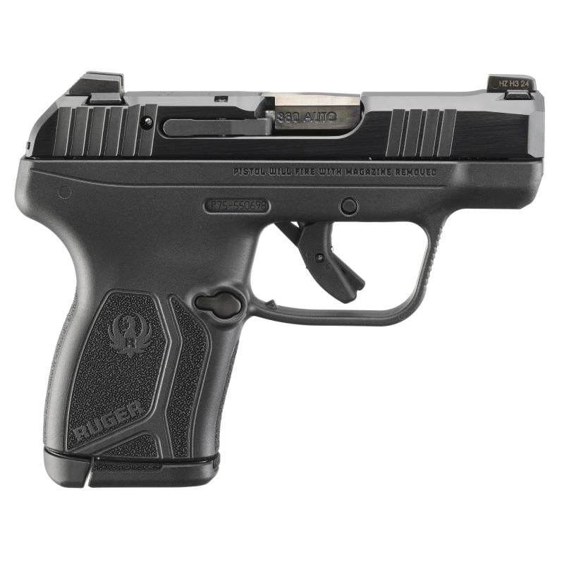 LCP MAX, 75th Anniversary. Talo Edition, Double Action Only, Semi-automatic, Polymer Frame Pistol, Compact, 380ACP, 2.75" Barrel, Polished Black Oxide Finish, Black, Black Polymer Frame, Tritium Front Sight with White Outline, Drift Adjustable Rear Sight