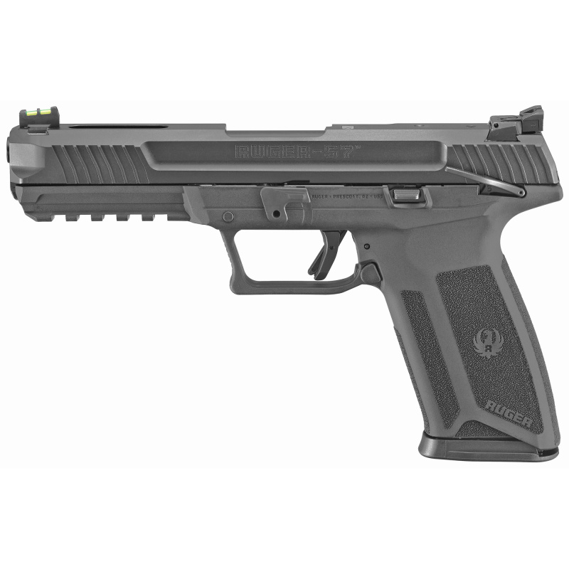 57 |5.7X28MM, 4.94" Barrel, Glass Filled Nylon Frame, Black Finish, (2) 20 Round Mags, Ambidextrous Safety, Fiber Front & Adjustable Rear Sights 16401 57