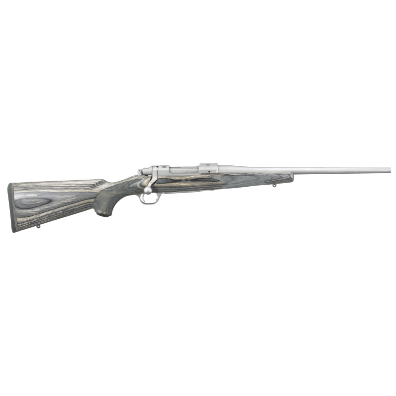 M77 Hawkeye Compact .243 Winchester 16.5 Inch Stainless Steel Barrel Black Laminate Stock No Sights 4 Rounds