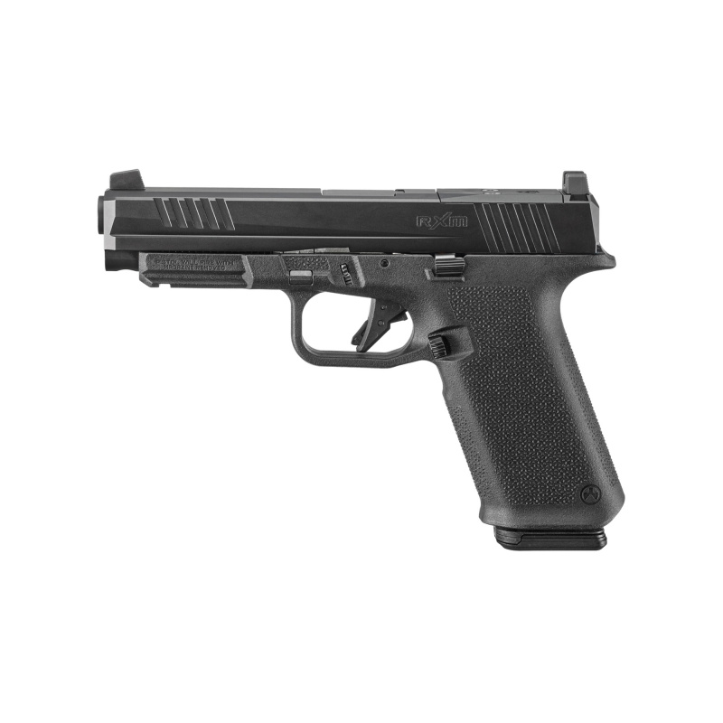 RXM, Striker Fired, Semi-automatic, Polymer Frame Pistol, Full Size, 9MM, 4.5" Barrel, Nitride Finish, Black Slide, Magpul EHG Black Frame, Optics Ready, Front Night Sight, 17 Rounds, 2 Magpul PMAG 17 GL9 Magazines 19444