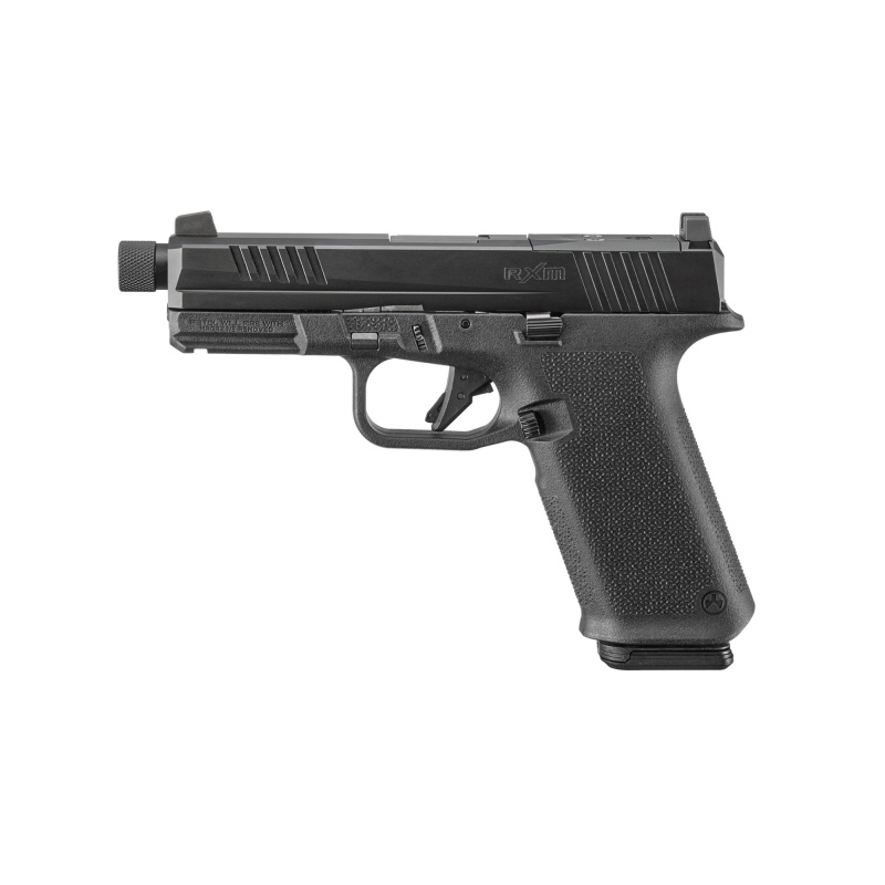 RXM, Striker Fired, Semi-automatic, Polymer Frame Pistol, 9MM, 4.5" Barrel, Threaded 1/2X28, Nitride Finish, Black Slide, Magpul EHG Black Frame, Optics Ready, Front Night Sight, 17 Rounds, 2 Magpul PMAG 17 GL9 Magazines 19445