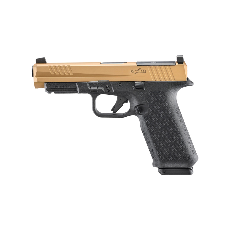 RXM, Striker Fired, Semi-automatic, Polymer Frame Pistol, 9MM, 4.5" Barrel, PVD Finish, Copper Slide, Black Magpul EHG Frame, Optics Ready, Front Night Sight, 17 Rounds, 2 Magpul PMAG 17 GL9 Magazines 19550