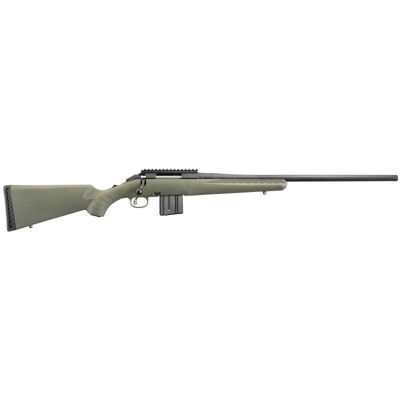 American Predator Rifle, Bolt-Action, 6.5 Grendel, 22" Threaded Barrel, Matte Black Finish, Green Composite Stock, Scope Base, 10Rd AR Style Magazine 26922