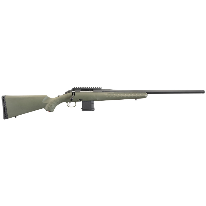 American Predator Rifle .223 Remington 22 Inch Threaded Barrel 1/2-28 TPI Matte Black Finish Moss Green Composite Stock 10 Round