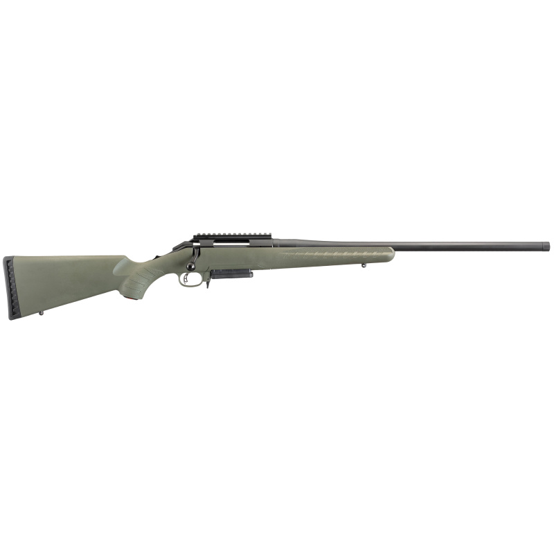 American Predator Rifle, Bolt-Action, 6mm Creedmoor, 22" Threaded Barrel, Matte Black Finish, Green Composite Stock, Scope Base, 3Rd AI Style Magazine 26948