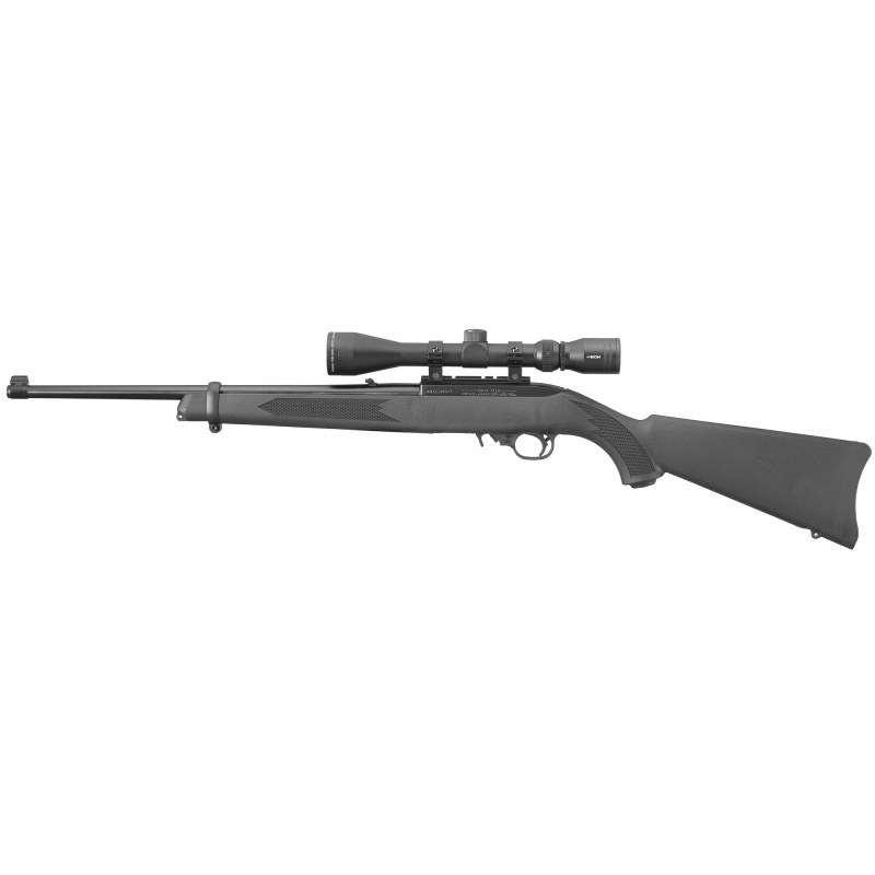 10/22 Carbine| Semi-automatic Rifle, 22 LR, 18.5" Barrel, Satin Black Finish, Alloy Steel Receiver, Black Synthetic Stock, With Viridian EON 3-9x40 Scope and Ruger Case, 10Rd Rotary Magazine 31143