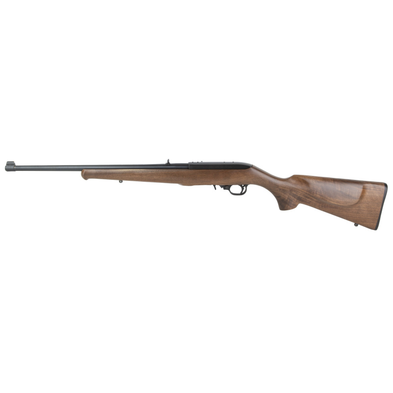 10/22 Sporter Collector's Series, Semi-automatic Rifle, 22 LR, 18.5" Cold Hammer Forged Barrel, Satin Black Finish, Engraved Altamont American Walnut Stock, Adjustable Rear & Gold Bead Front Sight, Manual Safety, 10 Rounds, 1 Magazine, Includes 2025 Coll