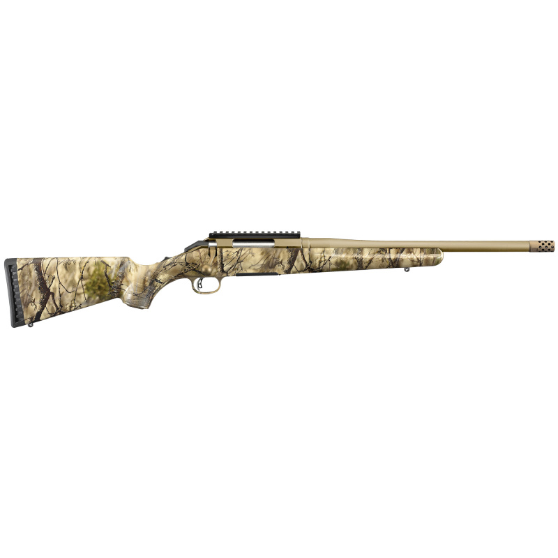 American Bolt-Action, 6.5 Creedmoor, 16.1" Barrel w/Muzzle Brake, Cerakote Bronze Finish, Go Wild Camo Synthetic Stock, 4Rd 36924