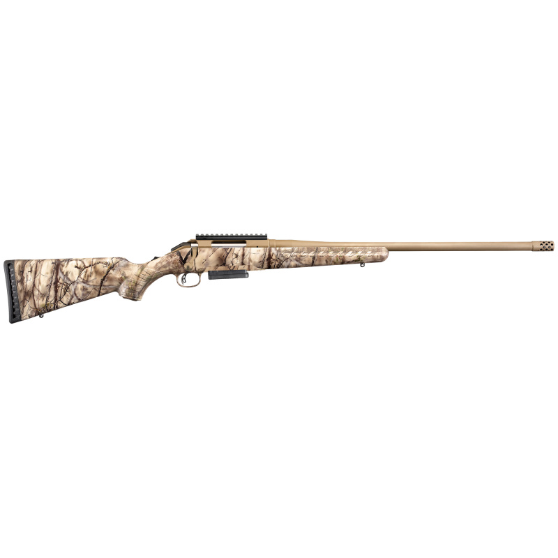 American Bolt-Action, 6.5 PRC, 24" Threaded Barrel w/Muzzle Brake, Cerakote Bronze Finish, Go Wild Camo Synthetic Stock, 3Rd 36925