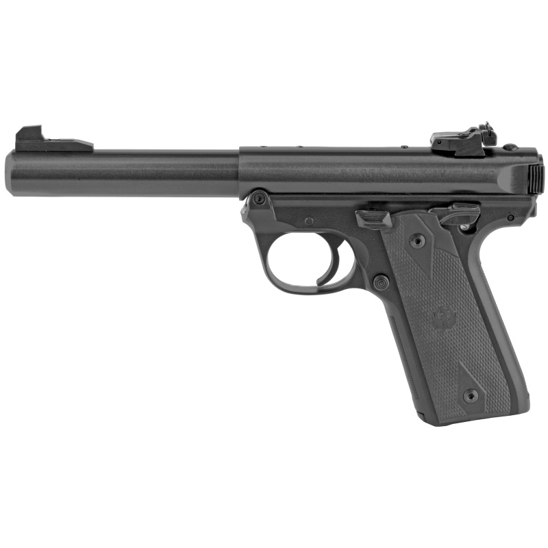 Mark IV 22/45 |.22 Long Rifle 5.5 Inch Bull Barrel, 1911-Style Grip Angle, Adjustable Target Sights, Replaceable Plastic Grips, Ambidextrous Manual Safety 10 Round (NOT TRANSFERABLE IN MINNESOTA)