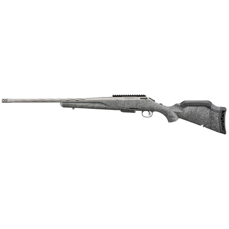 American Generation II, Bolt Action Rifle, 350 Legend, 20" Spiral Fluted Barrel, 1:16 Twist, Threaded 1/2X28, Muzzle Brake, Cerakote Finish, Gunmetal, Gray Splatter Synthetic Stock, Manual Safety, 5 Rounds, 1 Magazine 46991