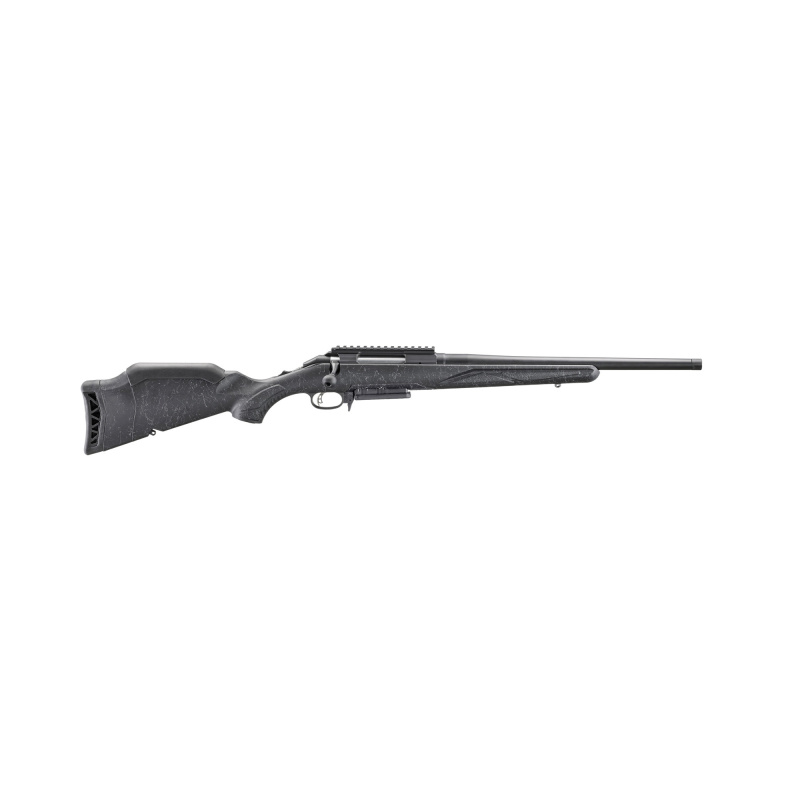 American, Generation II Patrol, Bolt Action Rifle, 308 Winchester, 16.1" Barrel, 1:10 Twist, Threaded 5/8X24, Cerakote Finish, Graphite Black, Black Splatter Synthetic Stock, Manual Safety, Picatinny Rail, 3 Rounds, 1 Magazine 46995