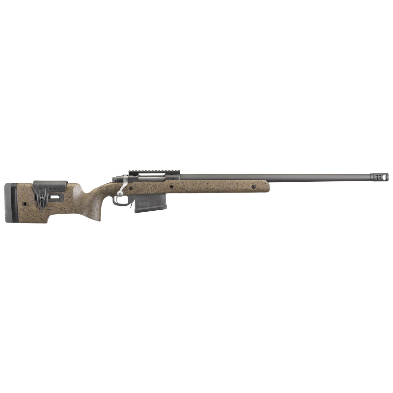 Hawkeye Long Range Target, Bolt Action, 300 Win Mag, 24" Heavy Target Barrel, Matte Black Finish, Speckled Black/Brown Laminate Stock with Adjustable Comb and Length of Pull, 5Rd 47183