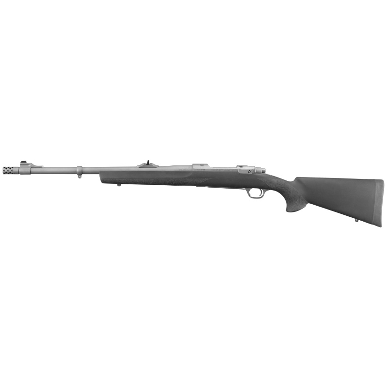 Hawkeye Alaskan, Bolt-Action Rifle, 300 Winchester Magnum, 20" Cold Hammer Forged Barrel, Hawkeye Matte Black Finish, Stainless Steel, Hogue OverMolded Stock, Adjustable Rear & Bead Front Sight, 3Rd, Includes Scope Rings, Muzzle Brake 57102