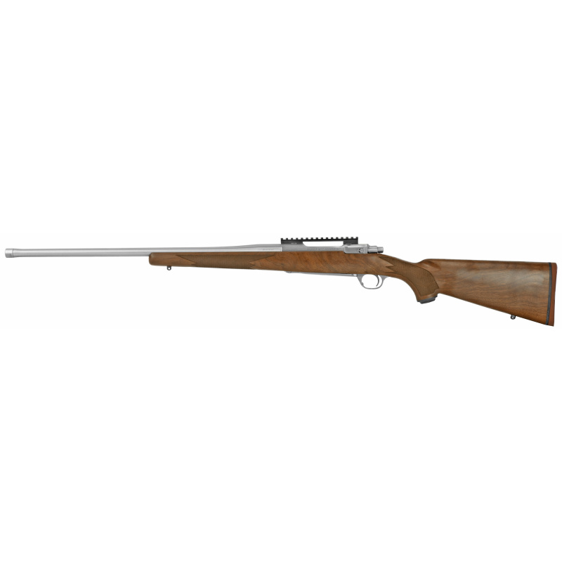 Hawkeye Hunter, Bolt Action Rifle, 30-06 Springfield, 22" Free Float Cold Hammer Forged Barrel, 5/8X24 Threads, Satin Stainless Finish, Walnut Stock, Right Hand, LC6 Trigger Installed, 4Rd, Weighs 7.6lbs 57108