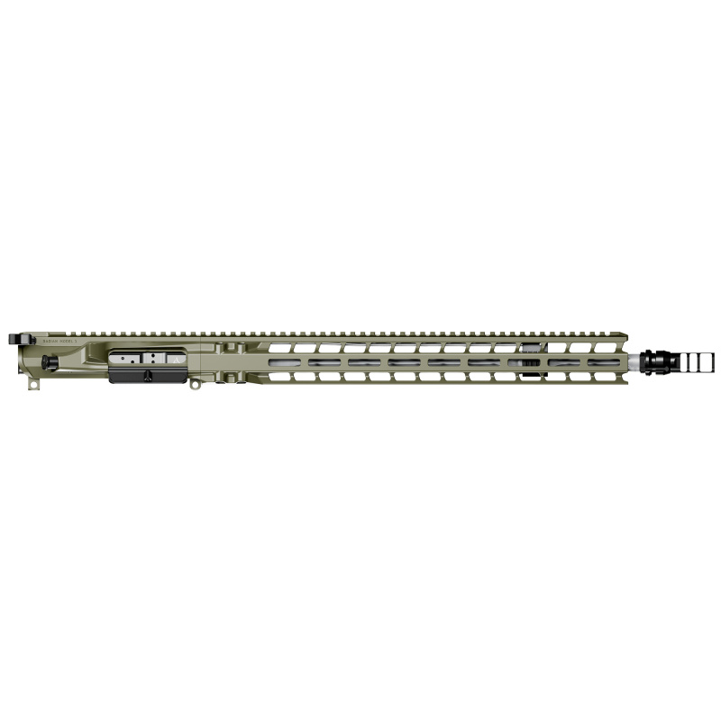 Complete Upper, 6MM ARC, 18" Barrel, 1:7 Twist, Dead Air KeyMo Muzzle Brake, Rifle Length Gas, 17" MLOK Handguard, Radian Raptor-SD Charging Handle, Radian Enhanced Bolt Carrier Group, Cerakote Finish, Olive Drab Green R0906