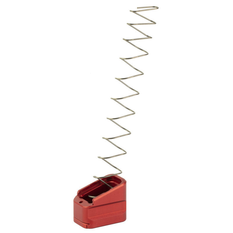 +5/+4 Magazine Extension, Aluminum, Anodized Finish, Red, Fits Glock 17/22 G17-ME-5-RED