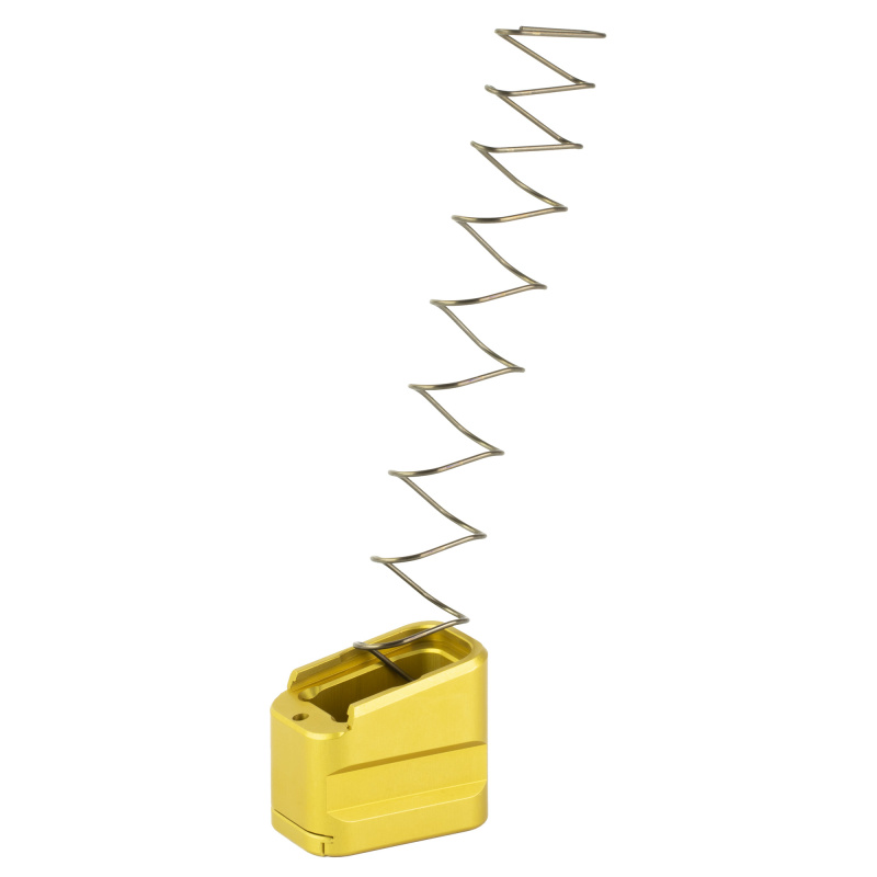 +5/+4 Magazine Extension, Aluminum, Anodized Finish, Gold, Fits Glock 19/23 G19-ME-5-GLD