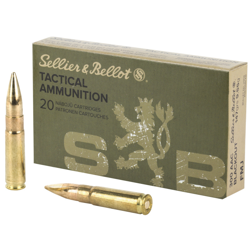 Rifle, 300 Blackout, 147 Grain, Full Metal Jacket, 20 Round Box SB300BLKB