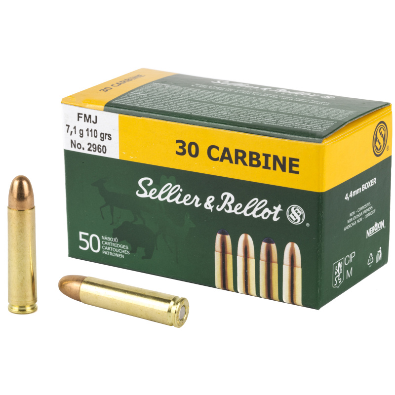 Rifle, 30 Carbine, 110 Grain, Full Metal Jacket SB30A
