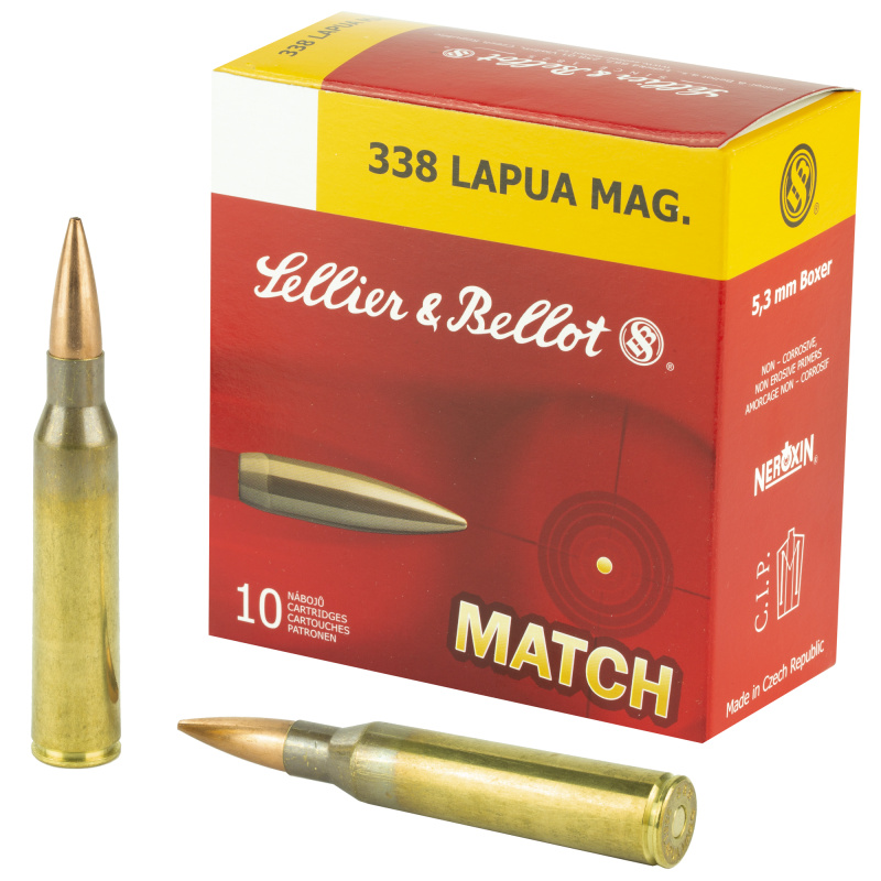 .338 Lapua Magnum 300 Grain Hollow Point Boattail 10 Per Box