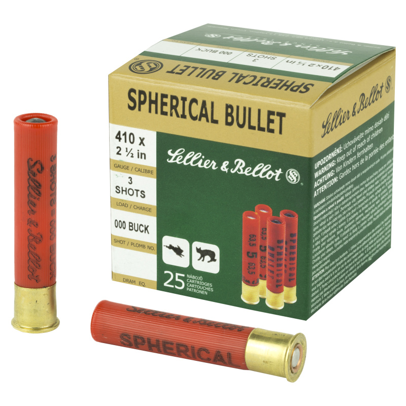 Shotshell,  410 Gauge, 2.5" Chamber, Buckshot 3 Pellets SB410A