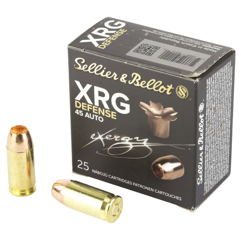 XRG, 45 ACP, 165 Grain, Jacketed Hollow Point, 25 Round Box SB45XA