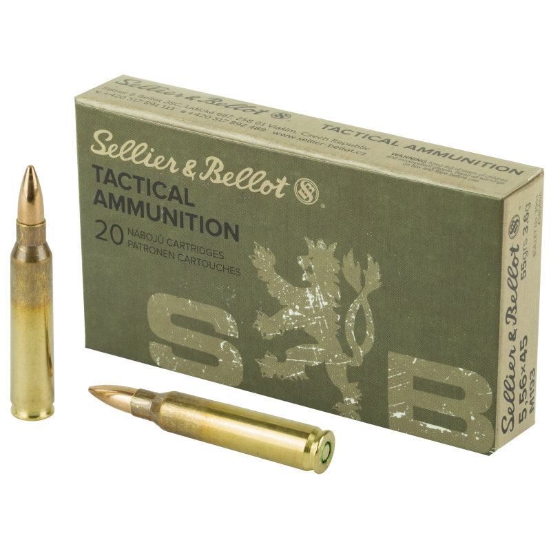 Sellier & Bellot, Rifle, 556 NATO, 55Gr, Full Metal Jacket, 20 Round Box 556A