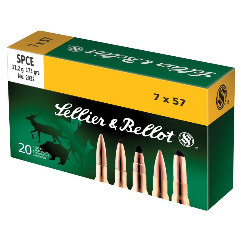 Rifle, 7X57, 173 Grain, Soft Point Cut-Through Edge, 20 Round Box SB757C