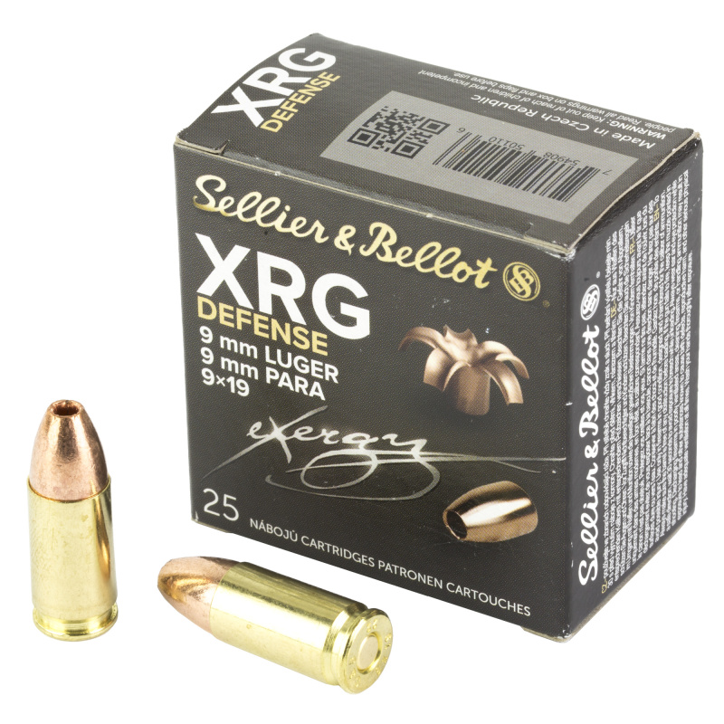 XRG, 9MM, 100 Grain, Jacketed Hollow Point, 25 Round Box SB9XA