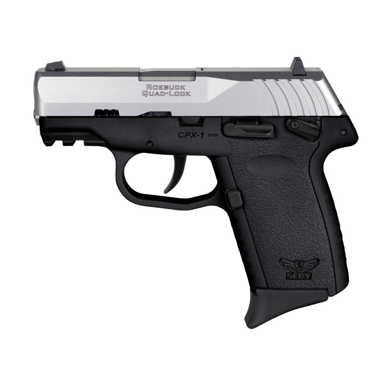 CPX-1 Gen 3, Double Action Only, Semi-automatic, Polymer Frame Pistol, Compact, 9MM, 3.1" Barrel, Matte Finish, Natral Stainless Slide, Black Frame, Ambidextrous Safety, 3 Dot Sights, 10 Rounds, 2 Magazine CPX-1TTBKG3
