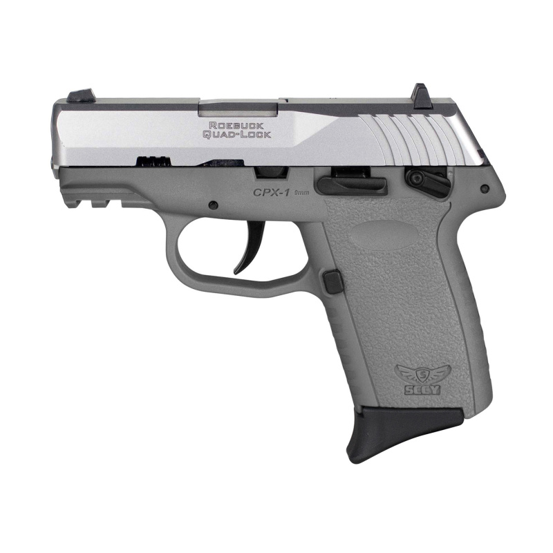 CPX-1 Gen 3, Double Action Only, Semi-automatic, Polymer Frame Pistol, Compact, 9MM, 3.1" Barrel, Matte Finish, Natural Stainless Slide, Gray Frame, Ambidextrous Safety, 3 Dot Sights, 10 Rounds, 2 Magazine CPX-1TTSGG3