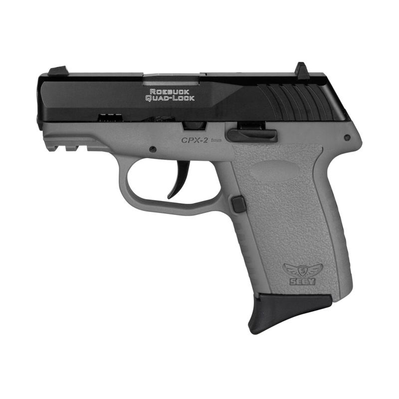 CPX-2 Gen 3, Double Action Only, Semi-automatic, Polymer Frame Pistol, Compact, 9MM, 3.1" Barrel, Matte Finish, Black Slide, Stealth Gray Frame, Ambidextrous Safety, 3 Dot Sights, 10 Rounds, 2 Magazine CPX-2CBSGG3