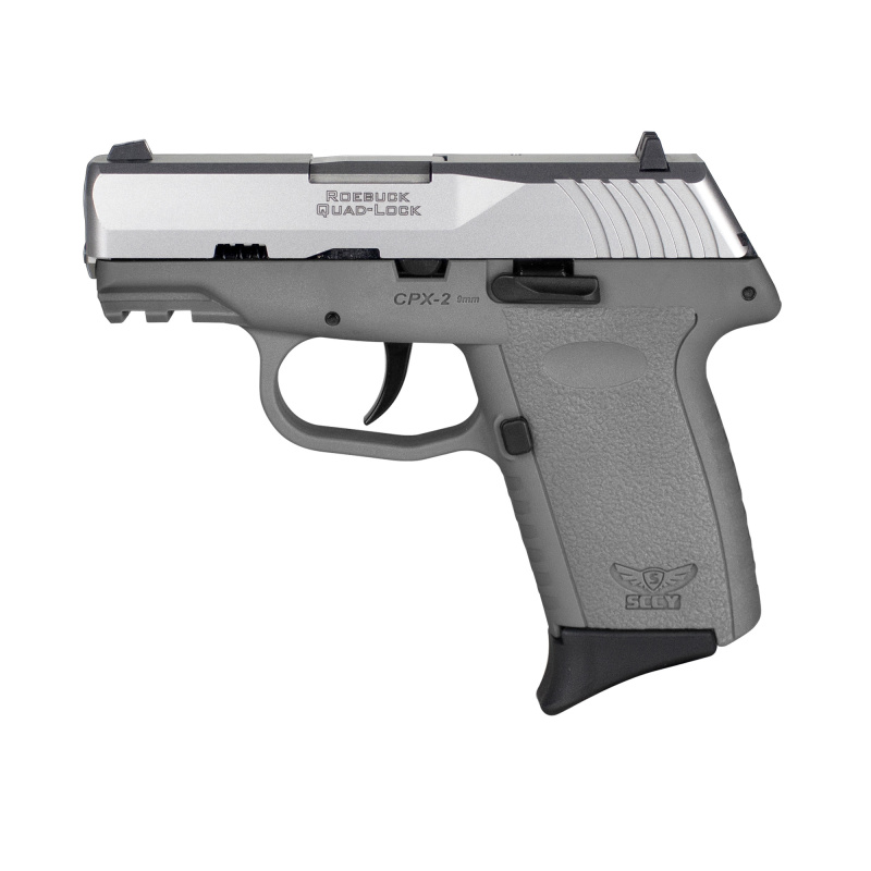 CPX-2 Gen 3, Semi-automatic Pistol, Double Action Only, Polymer Frame, Compact, 9MM, 3.1" Barrel, Matte Finish, Natural Stainless Slide, Gray Frame, Ambidextrous Safety, 3 Dot Sights, 10 Rounds, 2 Magazines CPX-2TTSGG3