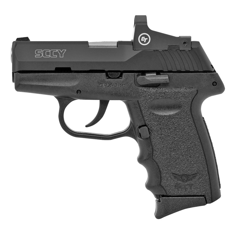 CPX-3, Double Action Only, Compact, 380 ACP, 3" Barrel, Polymer Frame, Black Finish, Red Dot Sight, No Manual Safety, 10Rd, 2 Magazines CPX-3CBRD