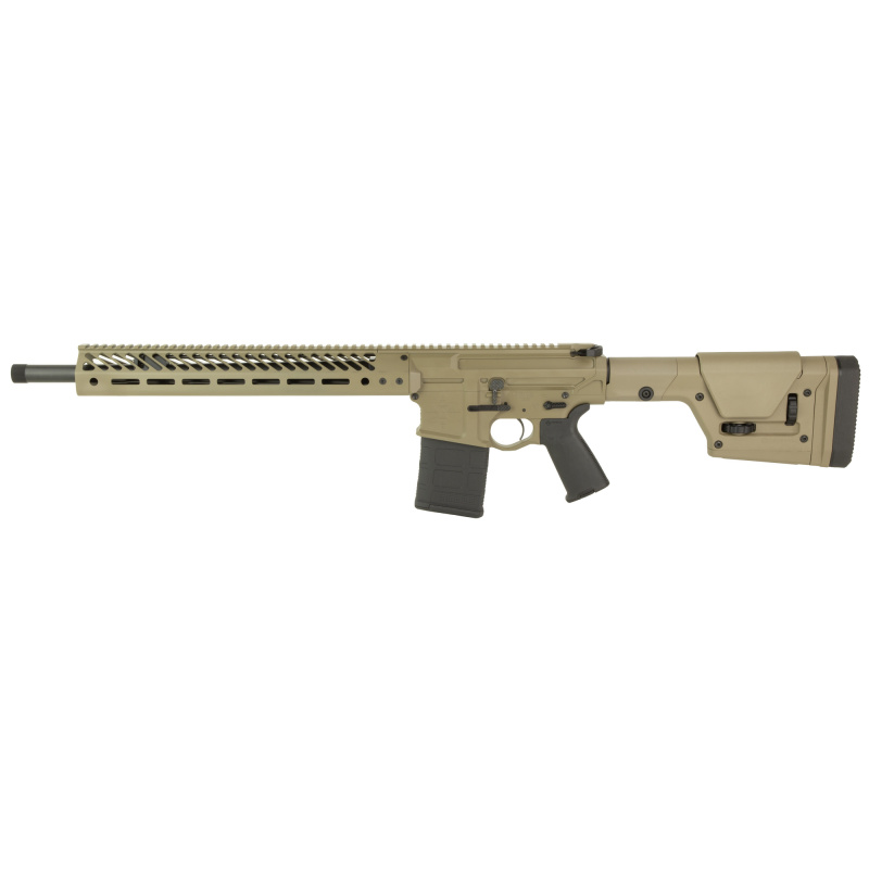 SP10M, Semi-automatic Rifle, AR, 308 Winchester, 16" Bartlein Barrel, 1:11.5 Twist, Threaded 5/8X24, Cerakote Finish, Flat Dark Earth, 15" Free Float M-LOK Handguard, Single Stage Trigger, Magpul MOE Plus Grip, Magpul PRS Lite Stock, Ambidextrous Safety,