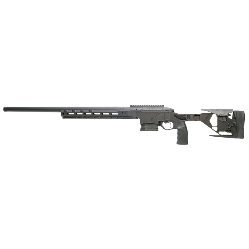 HIT PRO M3, Bolt Action Rifle, 6MM Creedmoor, 24" Threaded Barrel, 5/8x24" Thread Pitch, Adjustable Aluminum Chassis, Folding Stock, Black, Manual Safety, 3 Rounds, 1 Magazine 0011710183-F