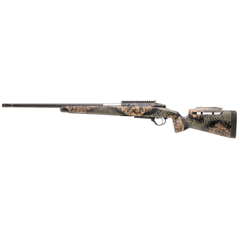 Element Hunter M3, Bolt Action Rifle, 7MM PRC, 22" Carbon Fiber Barrel, 1:8 Twist, Threaded 5/8X24 with Hunter Muzzle Brake, Anodized Finish, Black, Seekins Precision Havak Hunter Chassis, Woodland Shadow, TriggerTech Trigger, 3 Rounds 00117