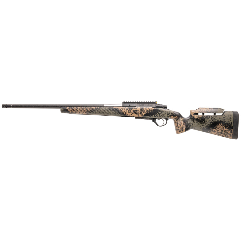 Element Hunter M3, Bolt Action Rifle, 7MM Backcountry, 22" Carbon Fiber Barrel, 1:8 Twist, Threaded 5/8X24 with Hunter Muzzle Brake, Anodized Finish, Black, Seekins Precision Havak Hunter Chassis, Woodland Shadow, TriggerTech Trigger, 3 Roun
