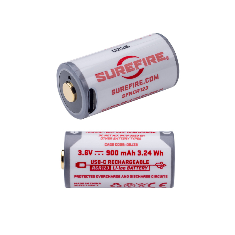 Rechargeable Battery, CR123A, White SFRCR123