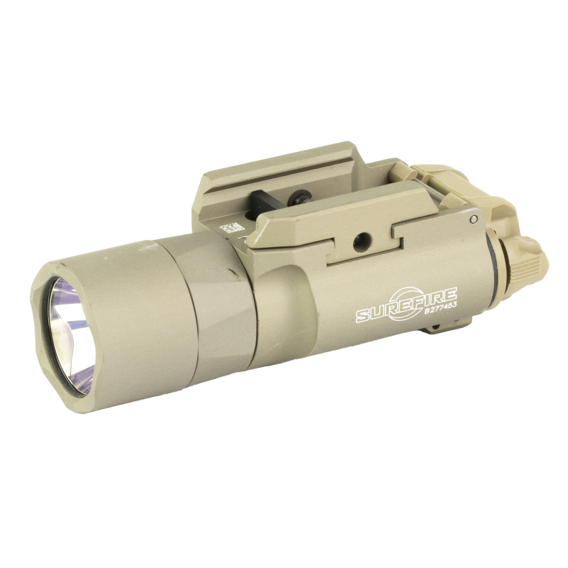 X300 Turbo, Weaponlight, White LED, 650 Lumens, 66,000 Candela, Fits Picatinny and Universal, Thumbscrew Attachment, For Pistols, Matte Finish, Tan X300T-B-TN