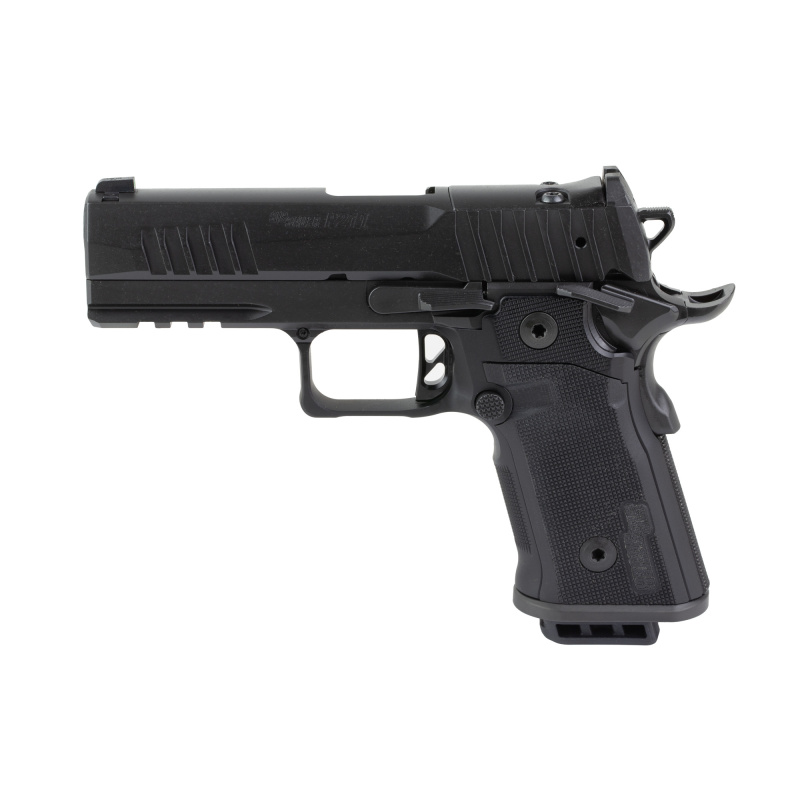 P211 GT4, Semi-automatic, Single Action Only, Metal Frame Pistol, Carry Size, 9MM, 4.2" Bull Barrel, Nitron Finish, Black, SIG-LOC PRO Footprint Optics Ready Slide, XRAY3 Day/Night Sights, G10 Grips, Manual Safety, 3 Magazines, (2)-21 Round and (1)-17 Ro