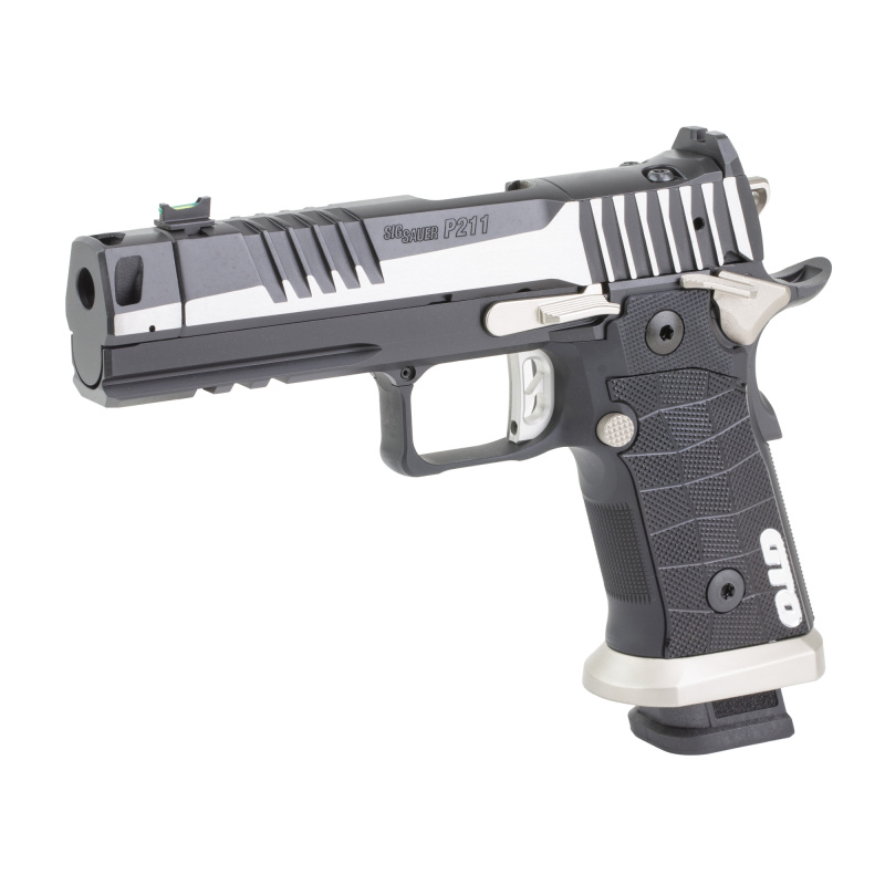 P211 GTO Equinox | 9MM, 4.4" Barrel, MACH3D Compensator, SIG-LOC PRO Footprint Optics Ready Slide, 3 Magazines, (1)-23 Round + (2)-21 Round, Single Action Only, Metal Frame Pistol, Full Size