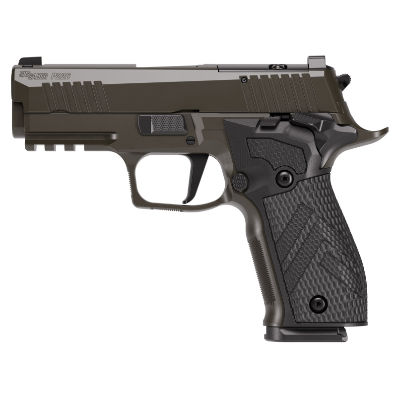 P226, X-Series Legion, Semi-automatic, Double Action/Single Action, Metal Frame Pistol, Carry Size, 9MM, 3.8" Barrel, Cerakote Finish, Legion Gray, Sig-Loc Pro Optics Ready Slide, X-Ray 3 Night Sights, Manual Safety, G10 Grips, 10 Rounds, 3 Magazines 226