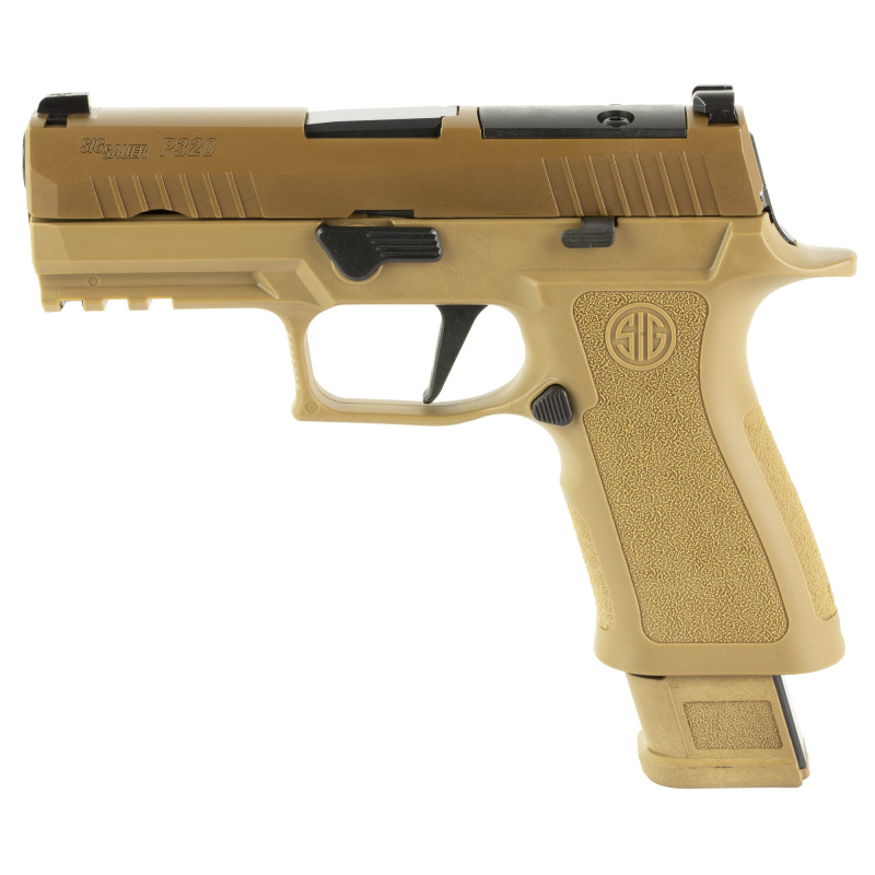 P320, X-Carry, Striker Fired, Semi-automatic, Polymer Frame Pistol, 9MM, 3.9" Barrel, PVD Finish, Coyote Tan, SIGLITE Night Sights, Manual Thumb Safety, Optics Ready, 2 Magazine, (1)-17 Round And (1)-21 Round Magazine 320XCA-9-CXR3-R2