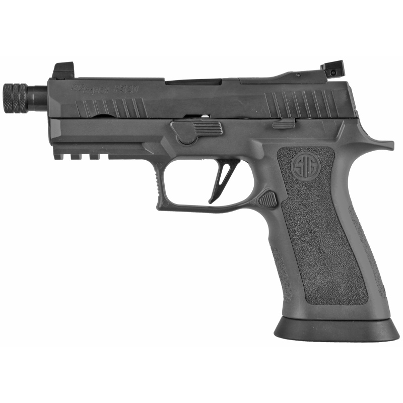 P320 X-Carry Legion | 9MM, 4.6" Threaded Barrel, PVD Finish, Legion Grey, Adjustable Suppressor-Height Night Sights, Optic Ready, 17 Rounds, 3 Magazines 320XCA-9-LEGION-TBR2, Striker Fired, Semi-automatic, Stainless Frame Pistol, Full Size